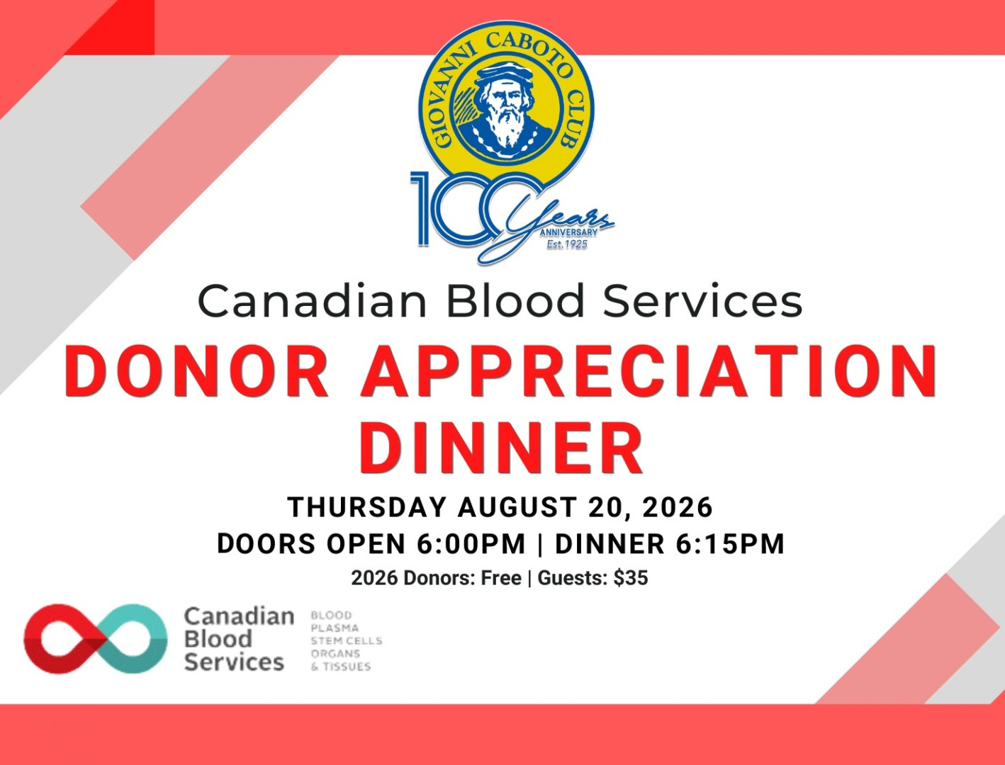 Blood Donor Dinner